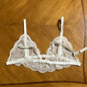 Free People white Lace Bralette Intimates Size Large